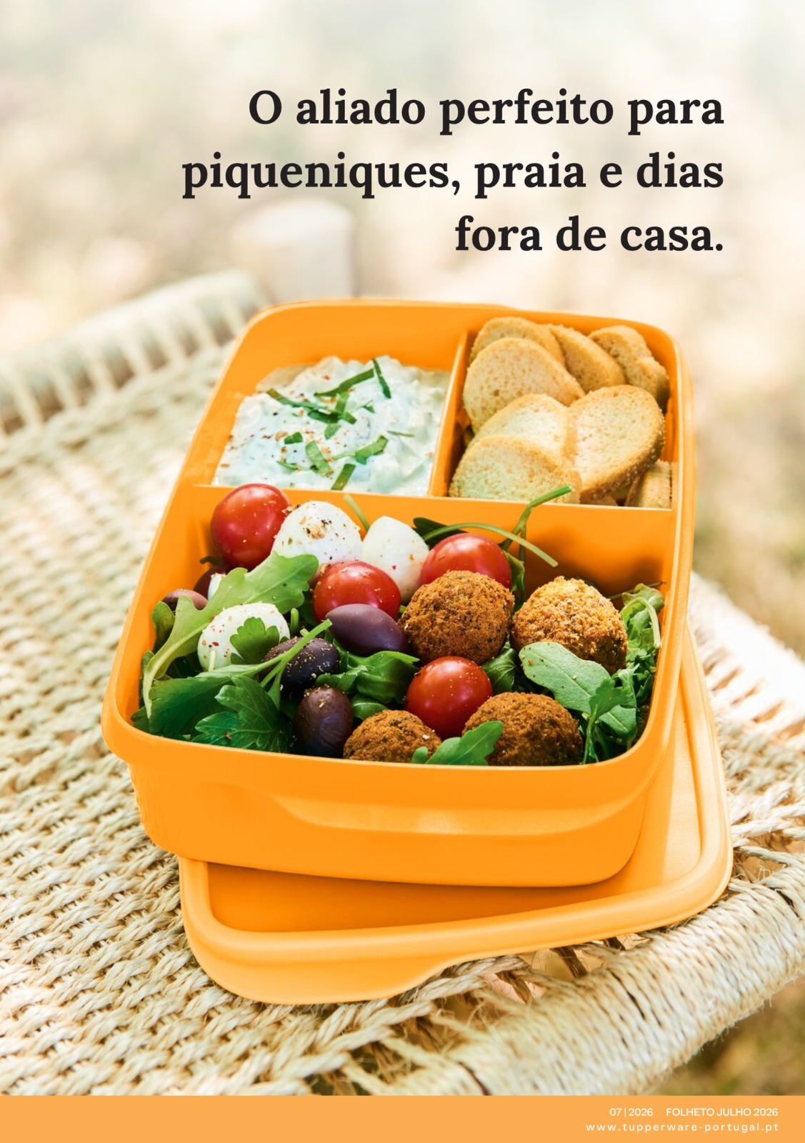 Snacks com divisórias retangular 1l